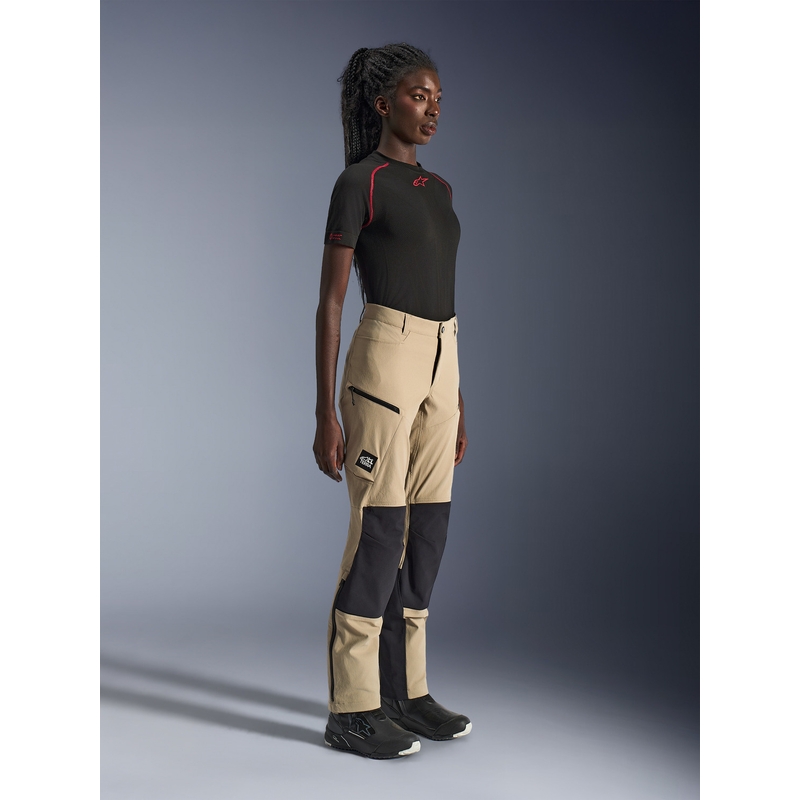 Pantaloni da moto da donna Alpinestars Stella Explore AST, marrone chiaro-nero