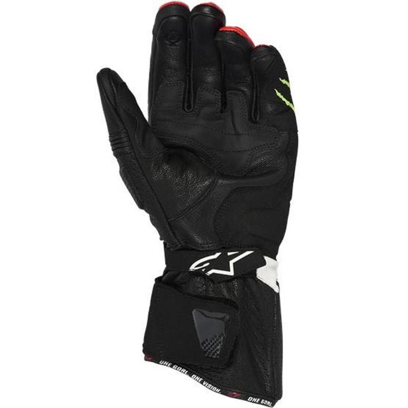 Collezione di guanti da moto Alpinestars SP-3 FQ20 nero-rosso fluo-bianco