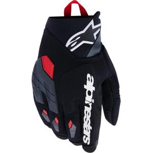Guanti da moto Alpinestars Durack grigio scuro-rosso