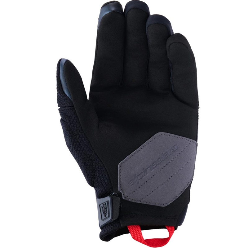 Guanti da moto Alpinestars Durack grigio scuro-rosso