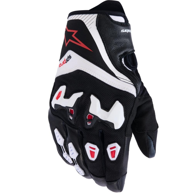 Guanti da moto Alpinestars SP-R PRO neri-bianchi-rossi