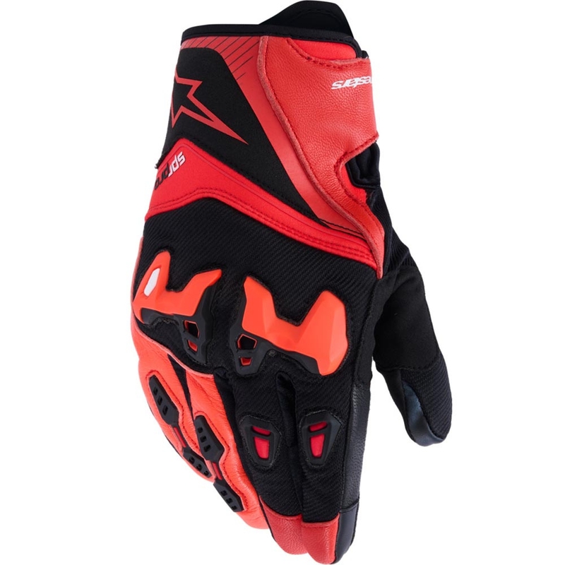 Guanti da moto Alpinestars SP-R PRO rosso-fluo rosso-nero