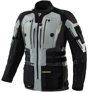 Giacca da moto Rebelhorn Patrol grigio-nero-giallo fluo