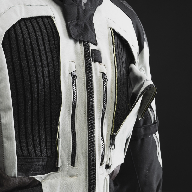 Giacca da moto Rebelhorn Patrol grigio-nero-giallo fluo