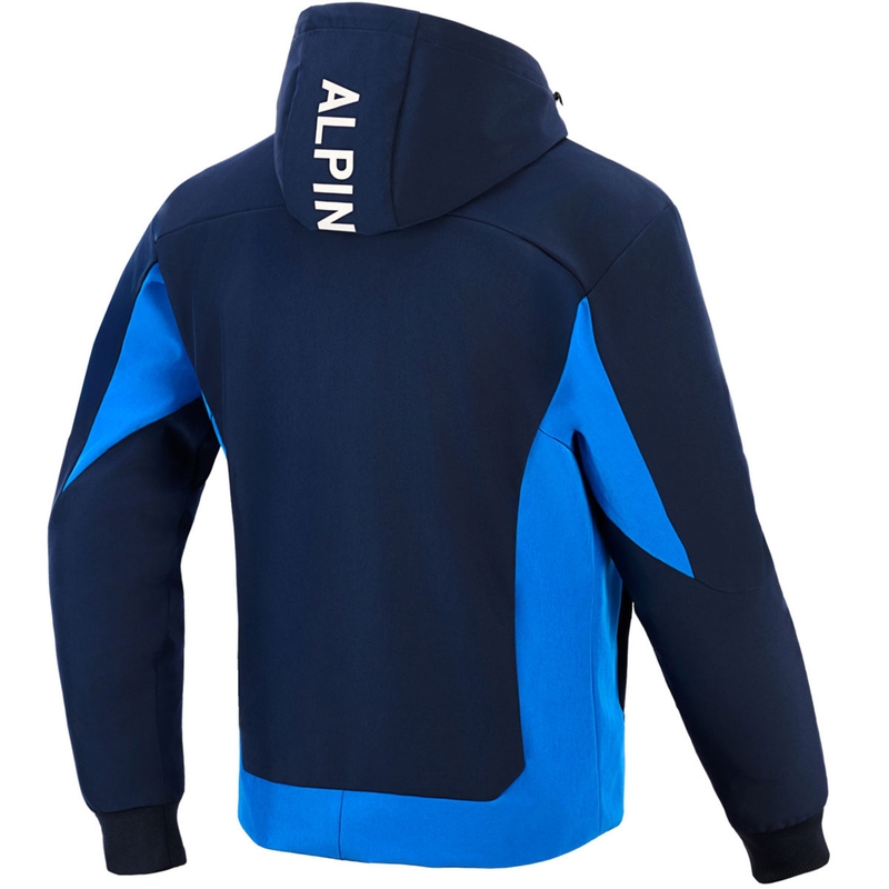 Felpa con cappuccio Alpinestars Radium Tech, felpa da motociclista blu scuro-blu