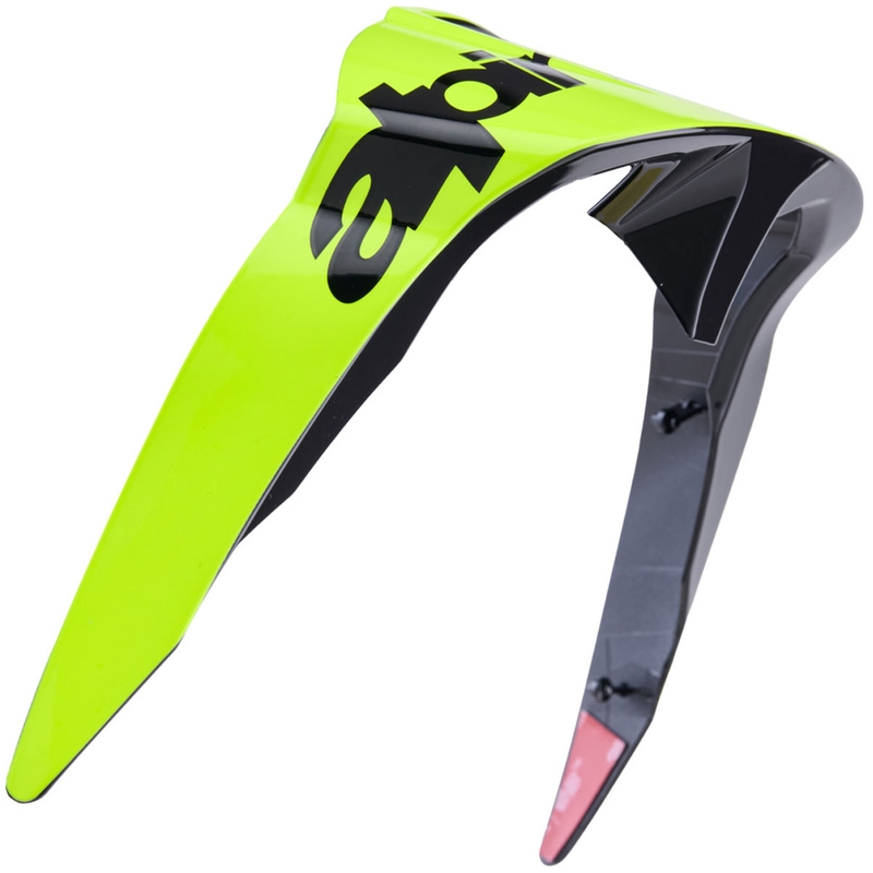 Spoiler aerodinamico per caschi da moto Alpinestars Supertech R10 Arius, profilo standard, giallo fluo-nero