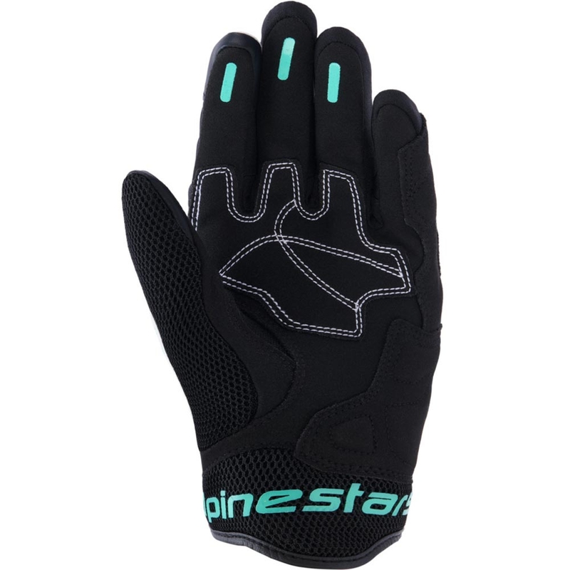 Guanti da moto da donna Alpinestars Stella Mogress Airflow bianco-nero-turchese