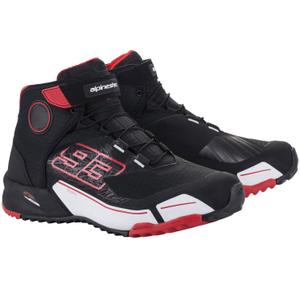 Collezione di stivali da moto Alpinestars CR-X Drystar MM93 nero-rosso-bianco