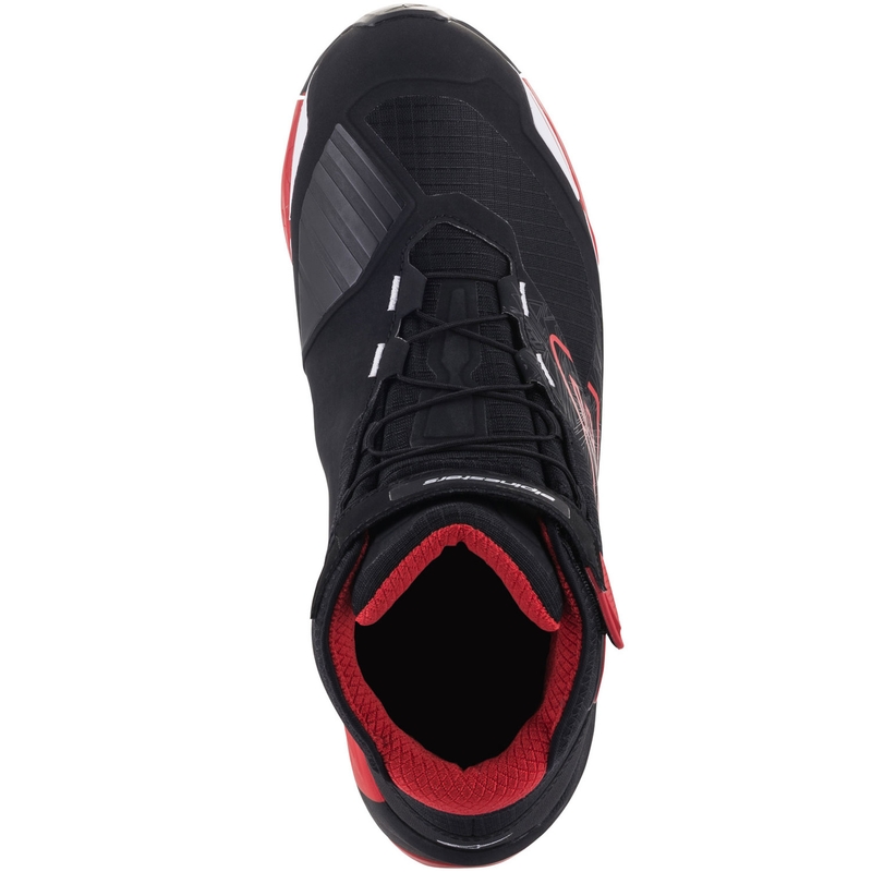 Collezione di stivali da moto Alpinestars CR-X Drystar MM93 nero-rosso-bianco