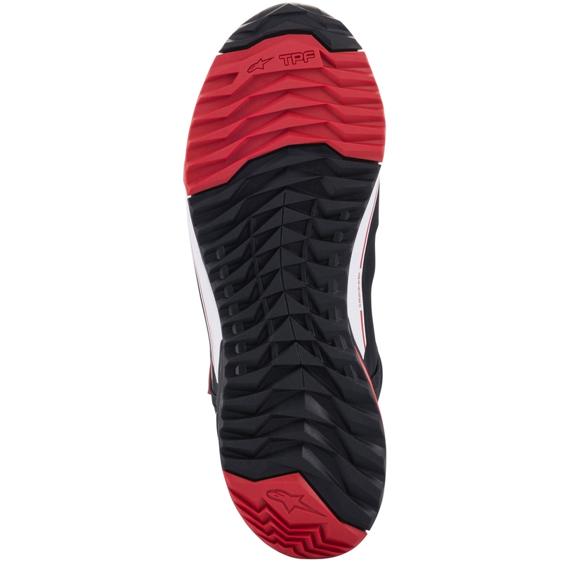 Collezione di stivali da moto Alpinestars CR-X Drystar MM93 nero-rosso-bianco