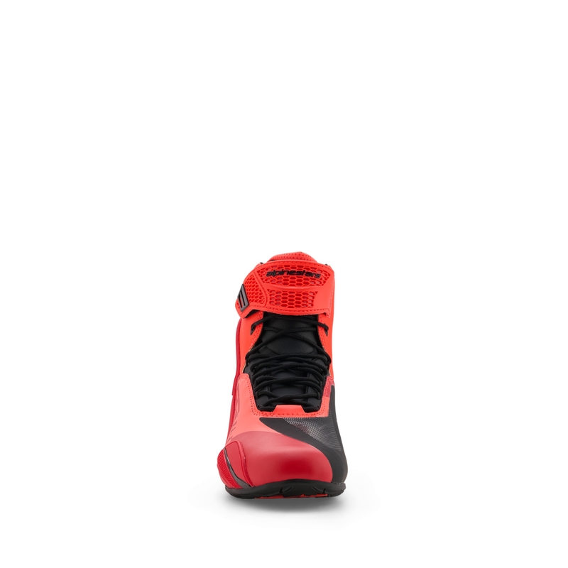 Stivali da moto Alpinestars Faster-4 MM93, collezione fluo, rosso-rosso-nero