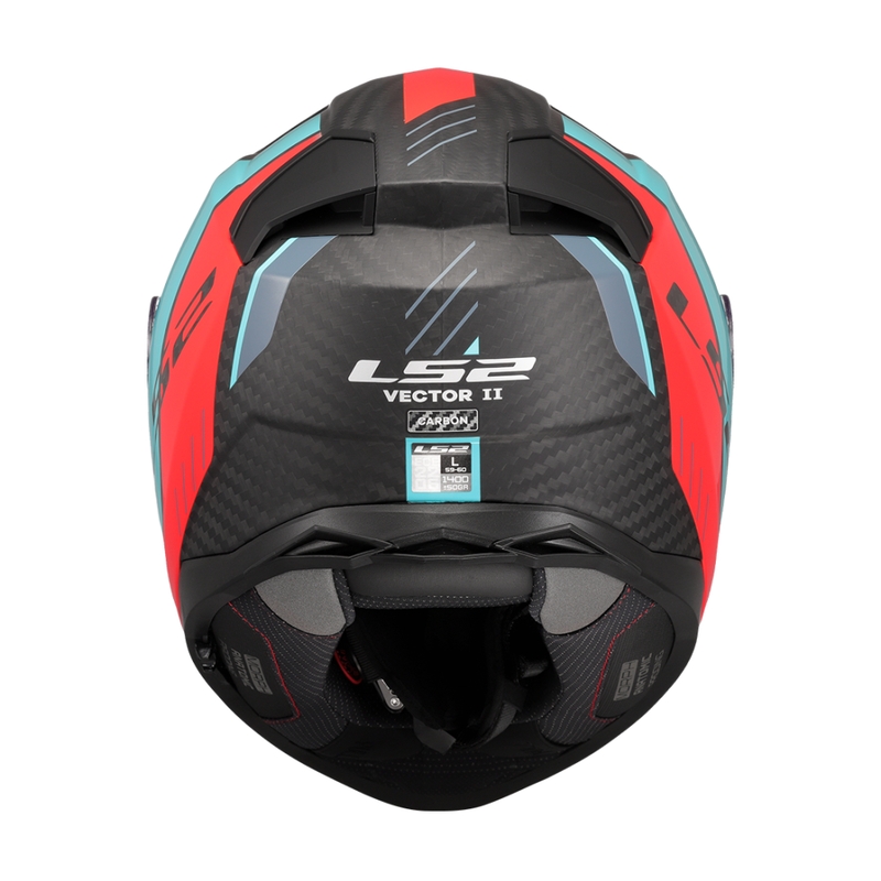 Casco integrale da moto LS2 FF811 Vector II C Grid rosso-turchese - II qualità - II. qualità
