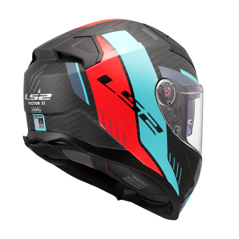 Casco integrale da moto LS2 FF811 Vector II C Grid rosso-turchese - II qualità - II. qualità