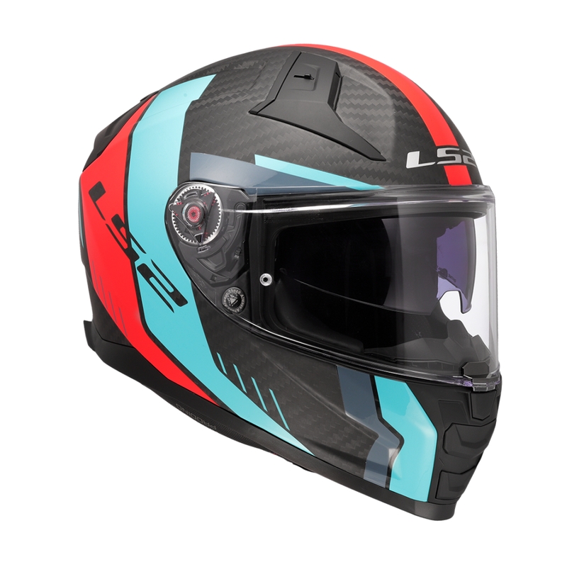 Casco integrale da moto LS2 FF811 Vector II C Grid rosso-turchese - II qualità - II. qualità