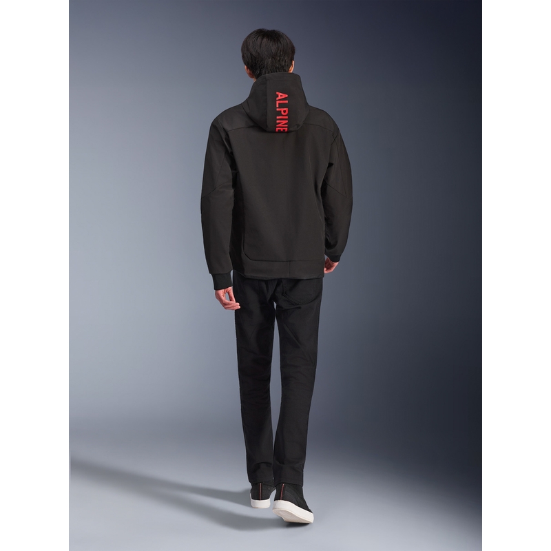 Felpa da motociclista Alpinestars RADIUM TECH HOODIE nera e rossa