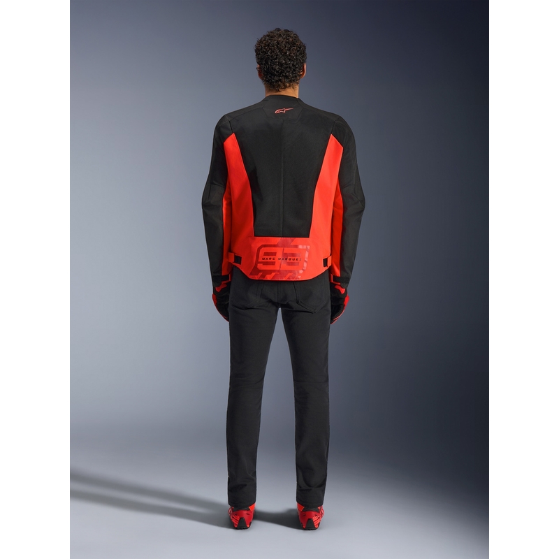 Giacca da moto Alpinestars C-1 AIR MM93, collezione fluo, rosso-rosso-nero