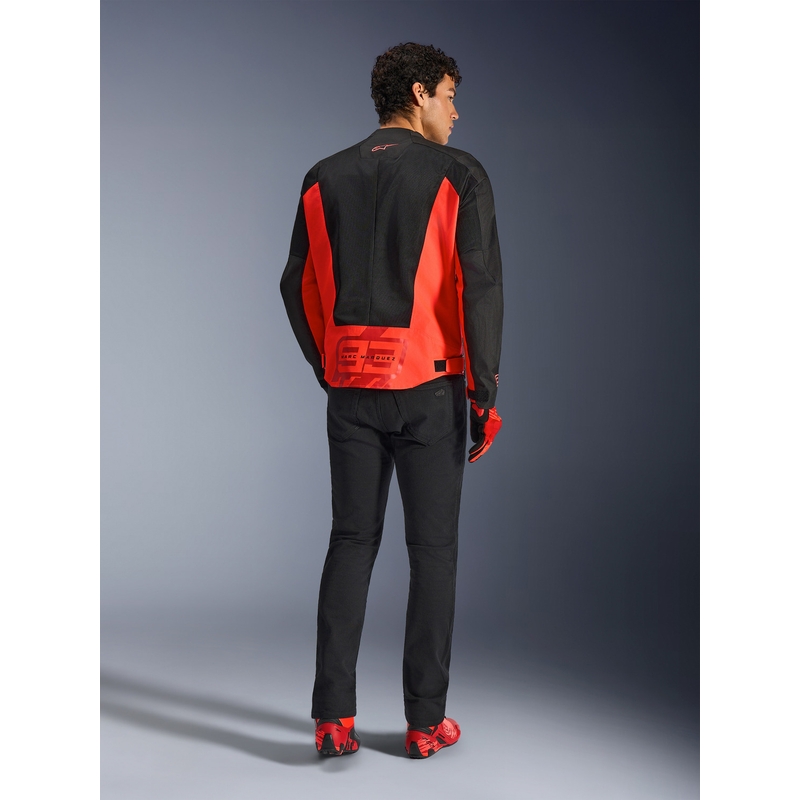 Giacca da moto Alpinestars C-1 AIR MM93, collezione fluo, rosso-rosso-nero