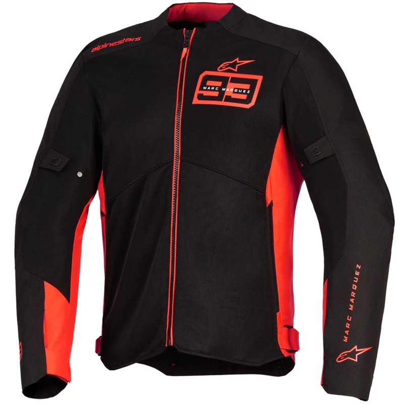 Giacca da moto Alpinestars C-1 AIR MM93, collezione fluo, rosso-rosso-nero