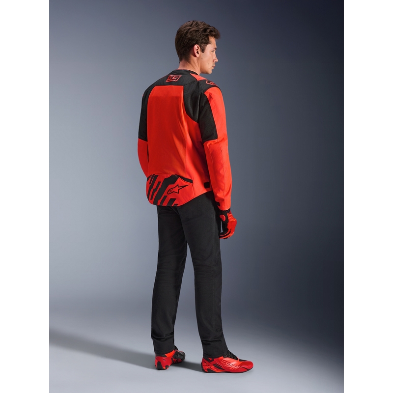 Giacca da moto Alpinestars T-SPS Air V2 MM93, collezione fluo, rosso-nero