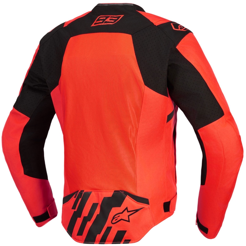 Giacca da moto Alpinestars T-SPS Air V2 MM93, collezione fluo, rosso-nero