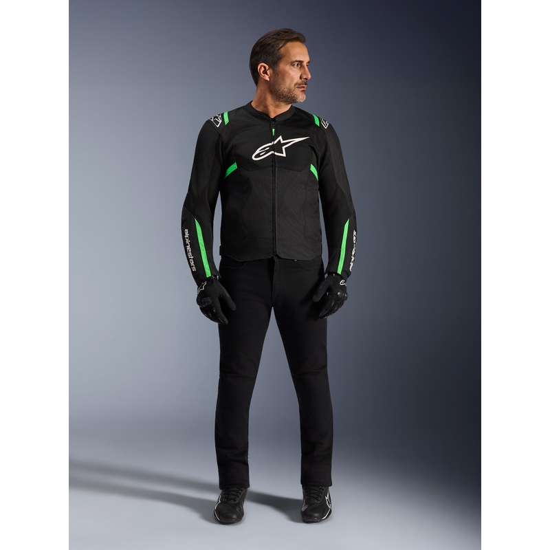 Giacca da moto Alpinestars T-SPS Air V2 nera-verde fluo