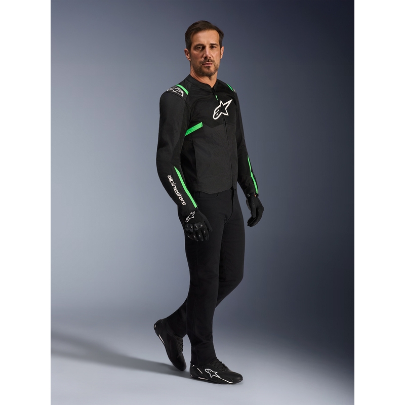 Giacca da moto Alpinestars T-SPS Air V2 nera-verde fluo