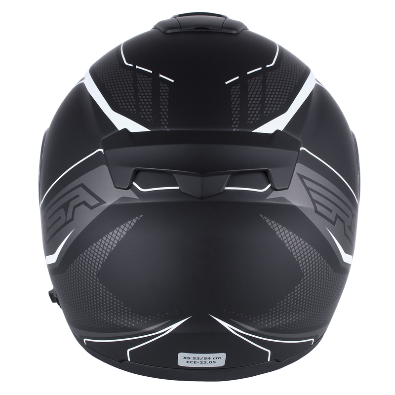 Casco da moto modulare RSA Rival nero-grigio-bianco in offerta - seconda qualità Saldi - II. qualità