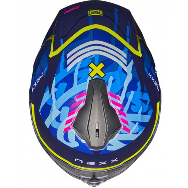 Casco integrale da moto Nexx Y.100R Urbangram blu scuro - II. qualità