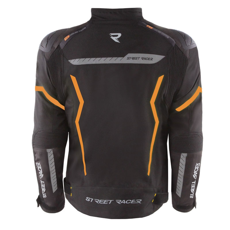 Giacca da moto Street Racer Flex EVO nero-arancione - seconda qualità - II. qualità