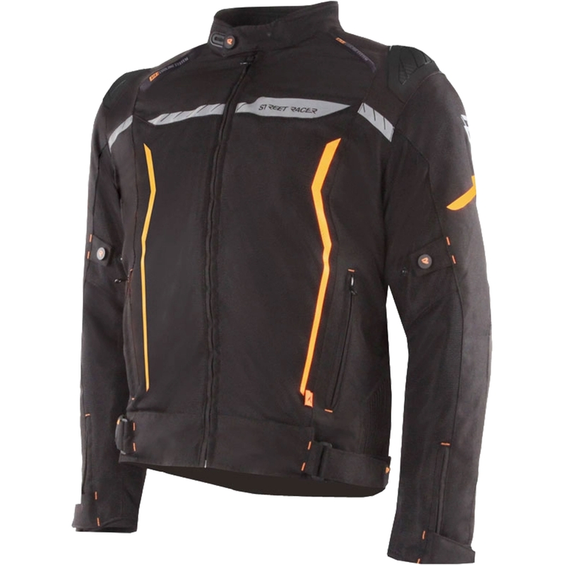 Giacca da moto Street Racer Flex EVO nero-arancione - seconda qualità - II. qualità