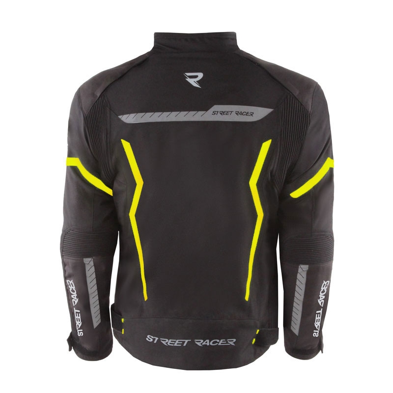 Giacca da moto Street Racer Flex Air nero-giallo fluo - II. qualità