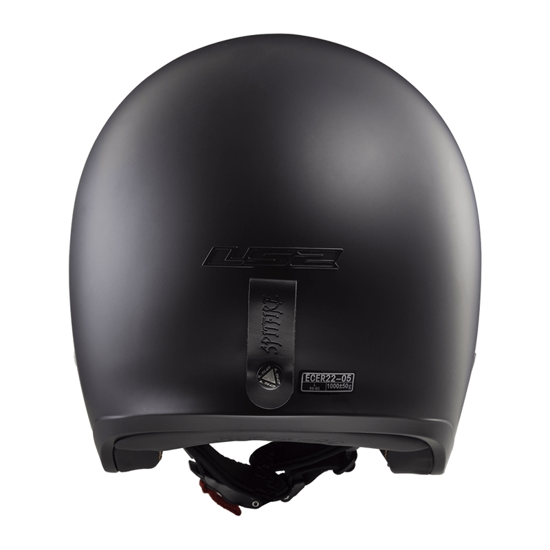 Casco da moto jet LS2 OF599 Spitfire II Solid nero opaco - II. qualità