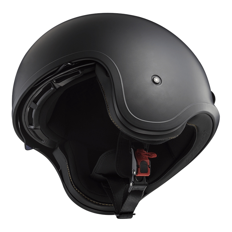 Casco da moto jet LS2 OF599 Spitfire II Solid nero opaco - II. qualità