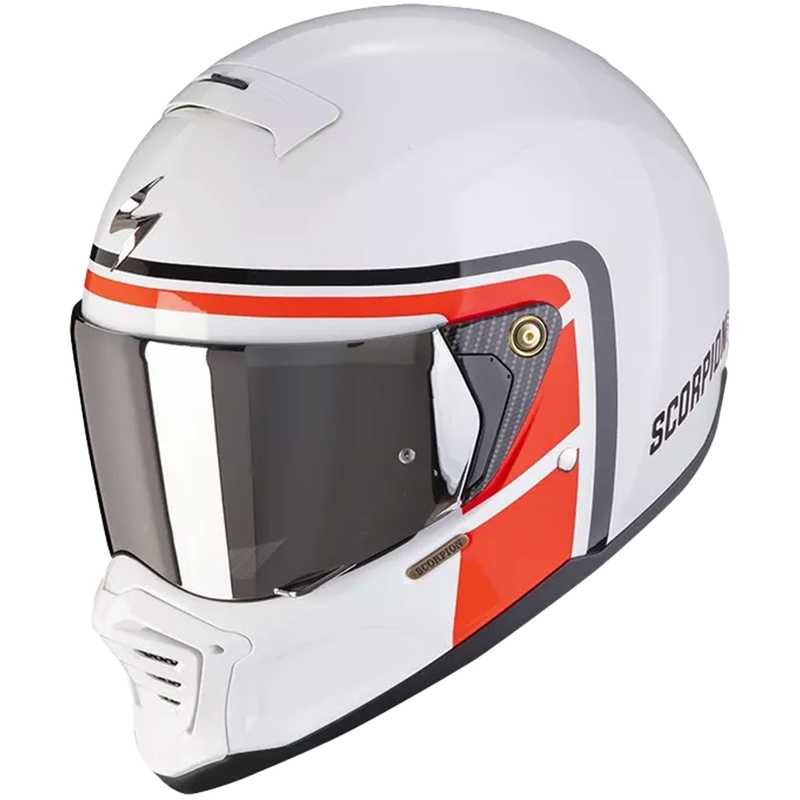 Casco da moto Scorpion EXO-HX1 NOSTALGIA bianco-rosso-nero - II qualità - II. qualità