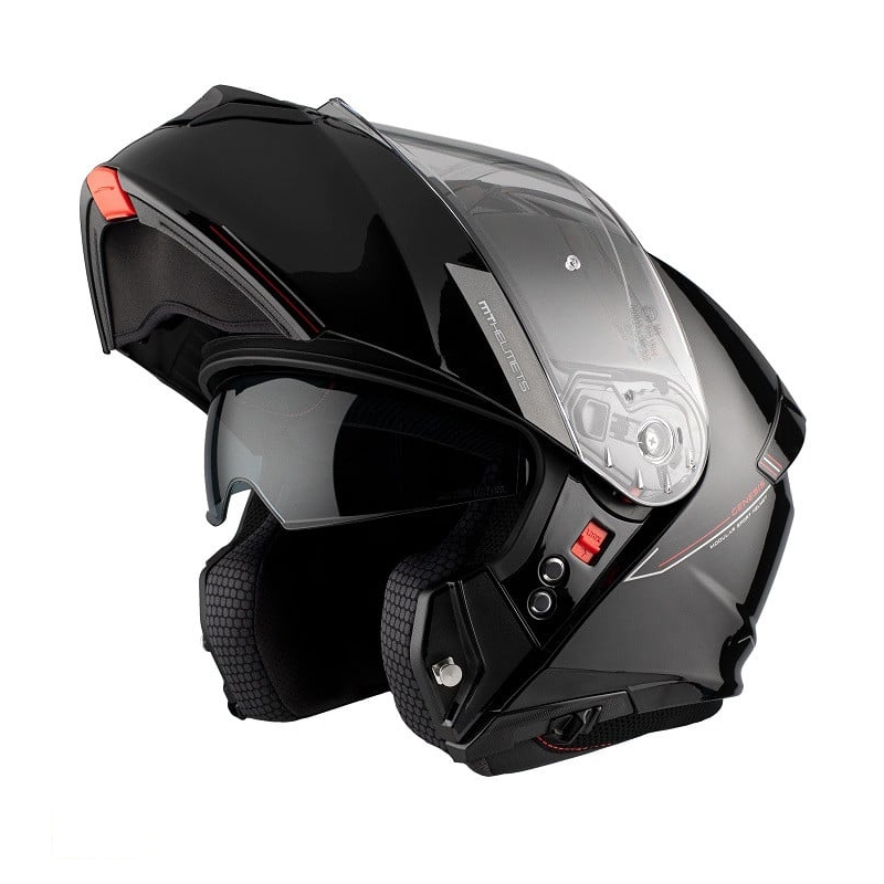 Casco da moto apribile MT Genesis SV Solid A1 nero lucido 2 - II qualità - II. qualità
