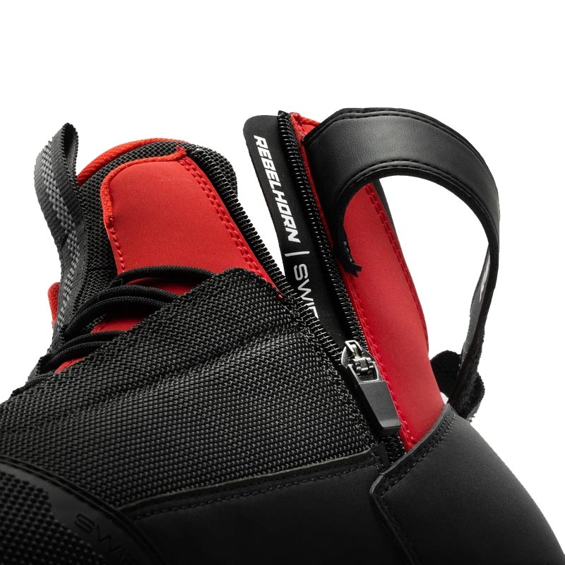 Stivali da moto Rebelhorn Swift neri e rossi - seconda qualità - II. qualità