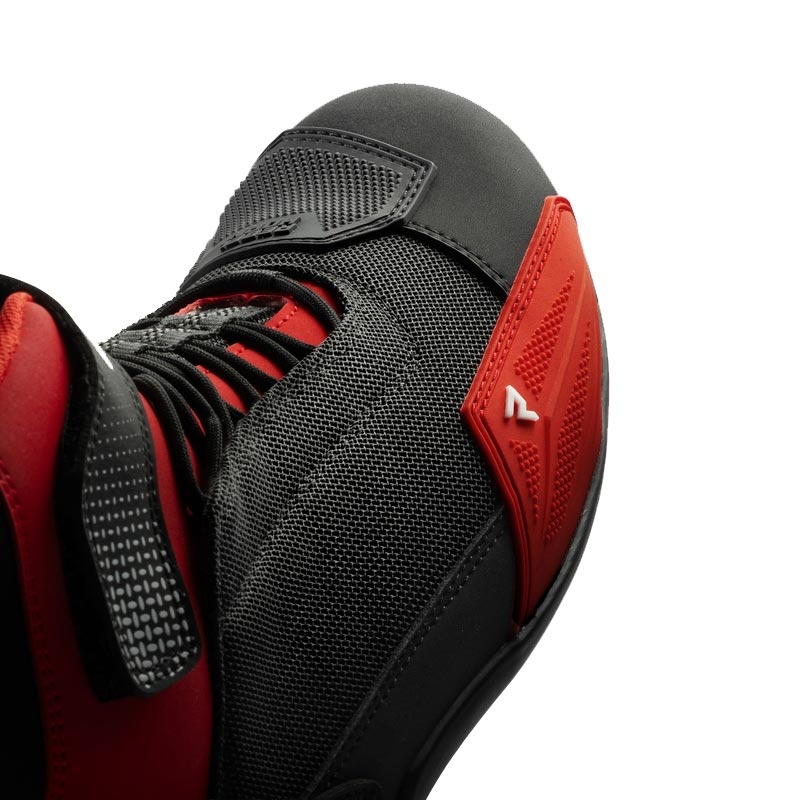 Stivali da moto Rebelhorn Swift neri e rossi - seconda qualità - II. qualità