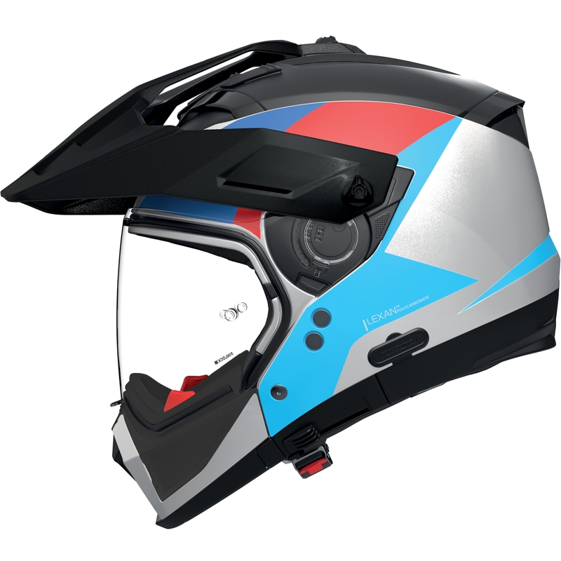 Casco modulare da moto Nolan N70-2 X Turbine 350 bianco-nero-blu-azzurro-rosso