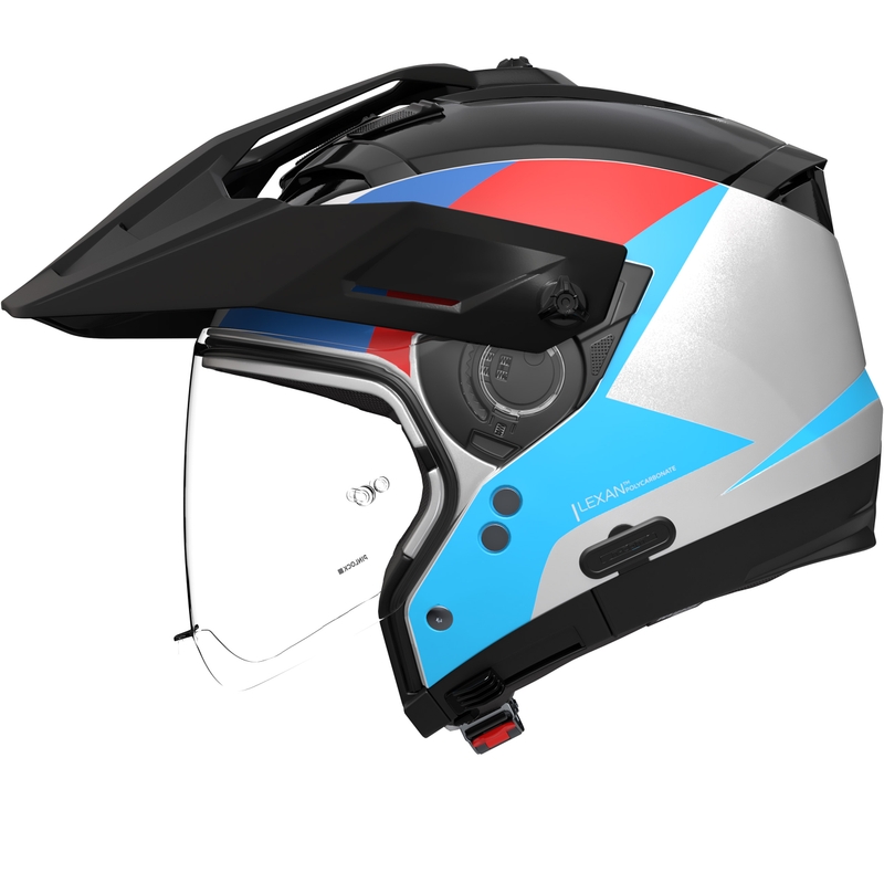 Casco modulare da moto Nolan N70-2 X Turbine 350 bianco-nero-blu-azzurro-rosso