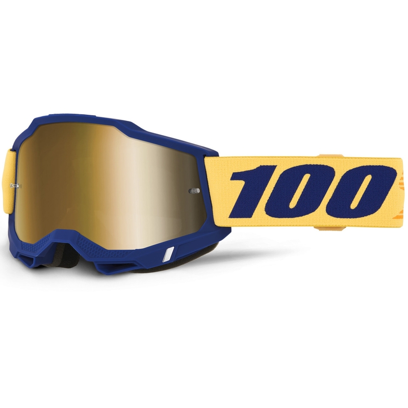 Occhiali da motocross 100% ACCURI 2 Desoto con plexiglass dorato