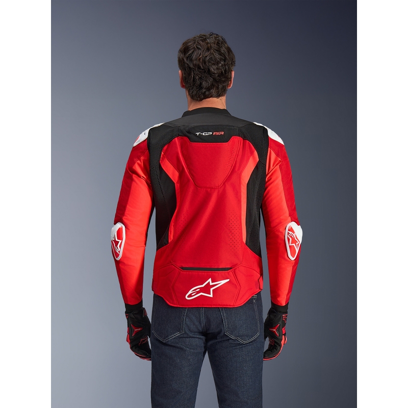 Giacca da moto Alpinestars T-GP Air rosso-fluo rosso-bianco-nero