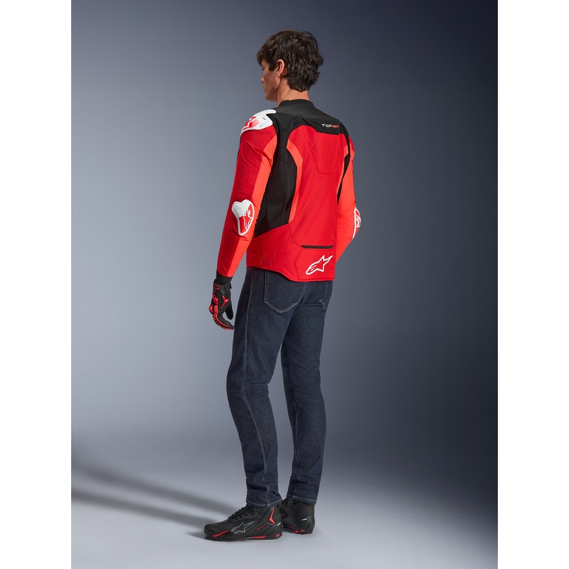 Giacca da moto Alpinestars T-GP Air rosso-fluo rosso-bianco-nero