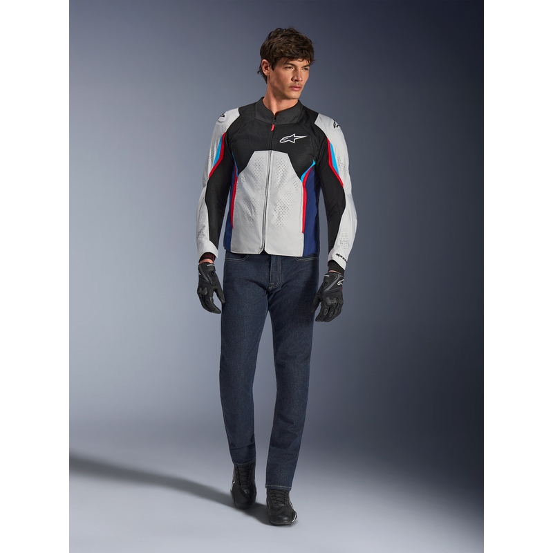 Giacca da moto Alpinestars AST V3 Air bianco-blu-rosso-nero