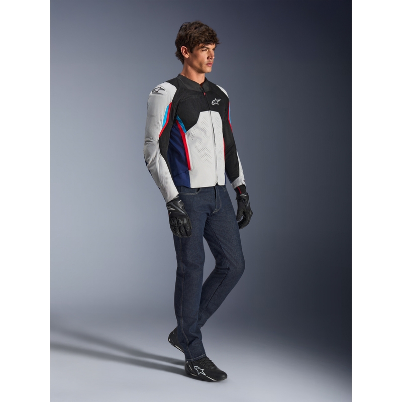 Giacca da moto Alpinestars AST V3 Air bianco-blu-rosso-nero