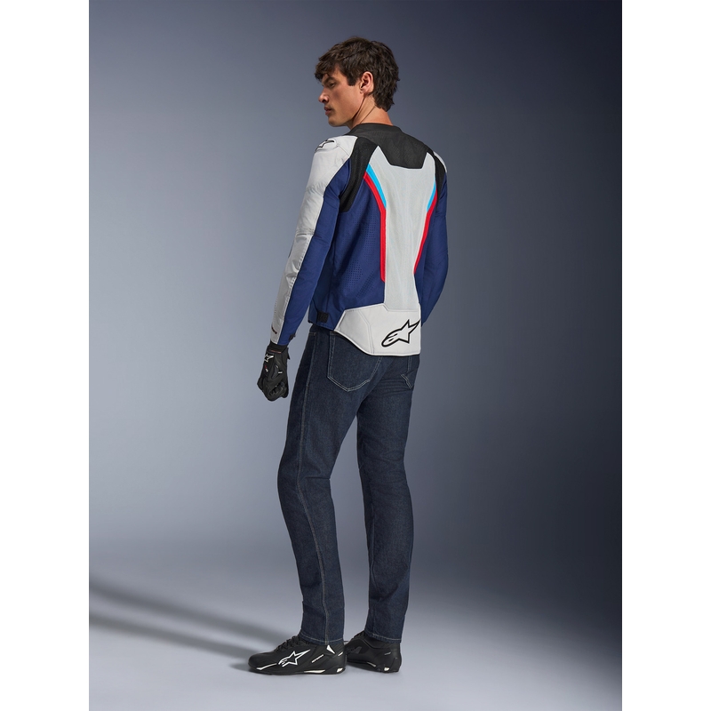 Giacca da moto Alpinestars AST V3 Air bianco-blu-rosso-nero