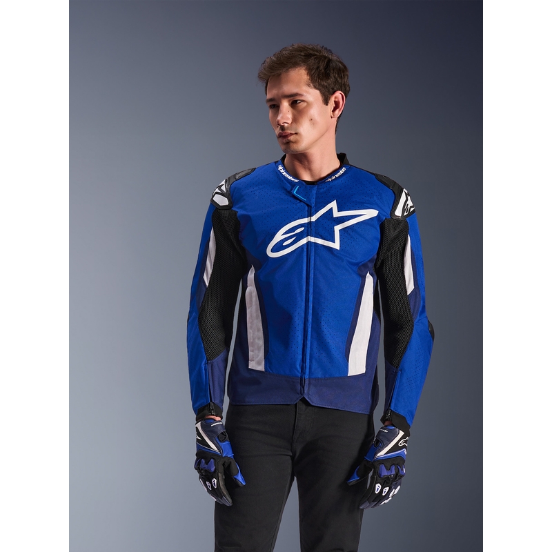 Giacca da moto Alpinestars T-GP Air blu-bianco-nero