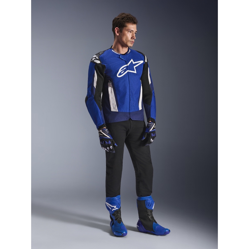 Giacca da moto Alpinestars T-GP Air blu-bianco-nero