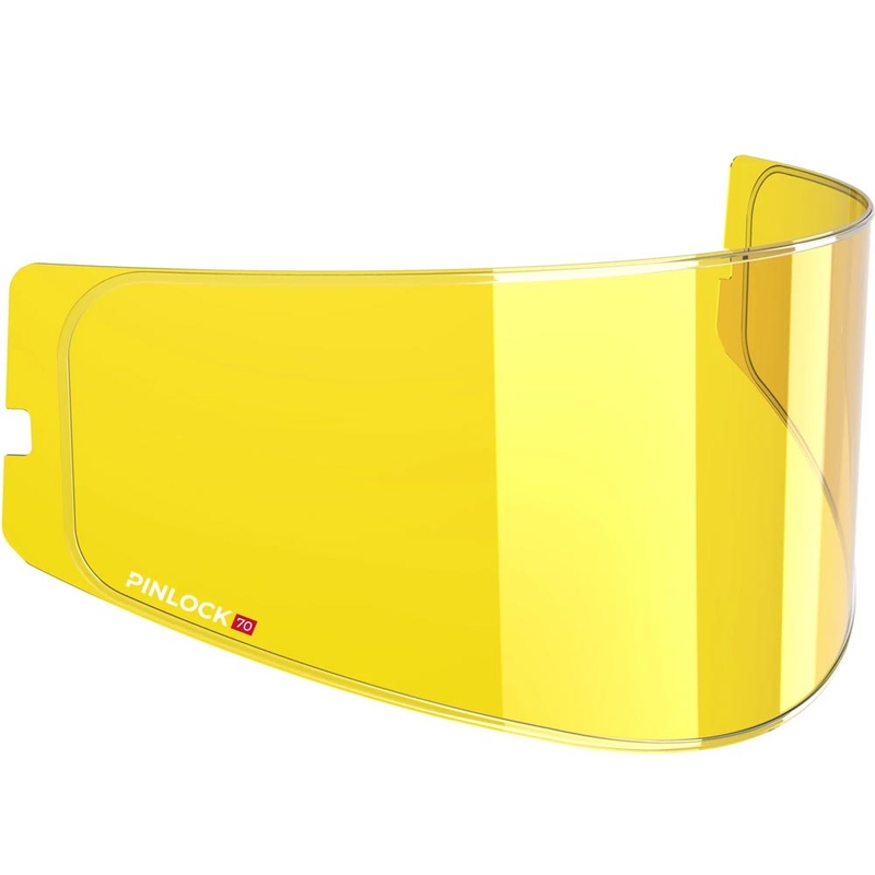 Visiera Pinlock DKS 193 per casco da moto MT-V-16, colore giallo.