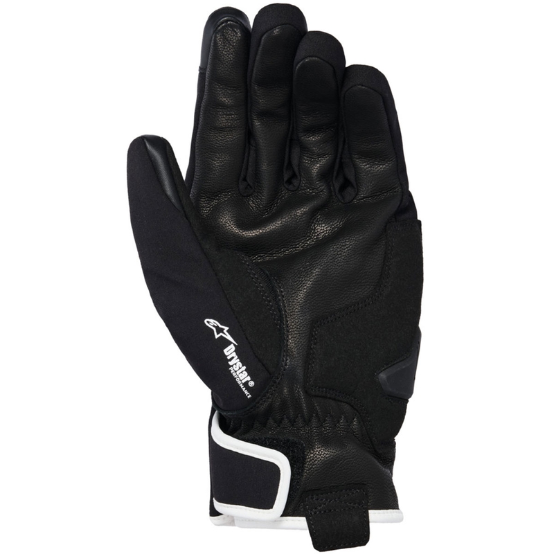 Guanti da moto impermeabili Alpinestars MOBLAST, neri, bianchi e bianco sporco.