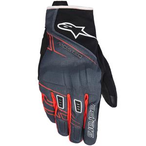 Guanti da moto impermeabili Alpinestars MOBLAST, neri, antracite e arancioni.